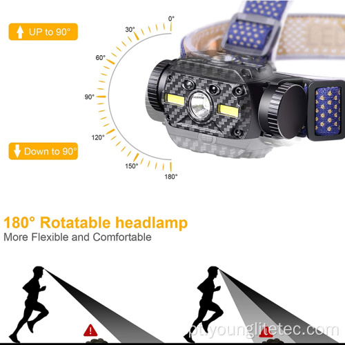 L2 led recarregável led headlamp sensor